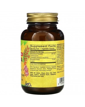 Solgar, экстракт смолы босвеллии, 60 вегетарианских капсул